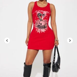 Ed Hardy Cobra Tank Mini Dress